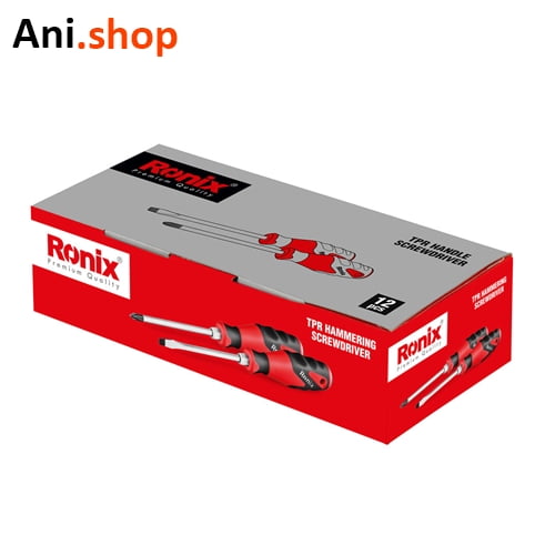 پیچ گوشتی تکی دسته TPR ضربه خور 150×6 دوسو کد RH-2968 - Image 3