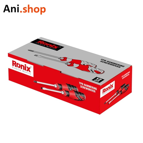 پیچ گوشتی تکی دسته TPR ضربه خور 100×6 چهارسو کد RH-2970 - Image 5
