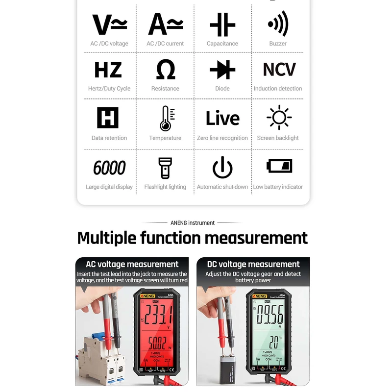 مولتی متر دیجیتال تول تاپ مدل ET8134 - Image 3