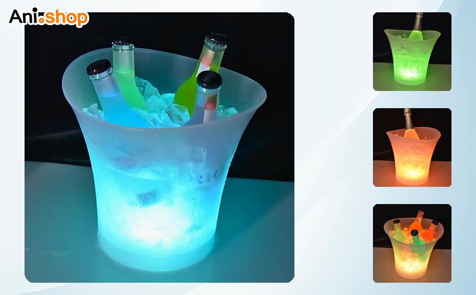 سطل یخ بلوتوثی مدل K-036 با اسپیکر و نورپردازی RGB - تصویر 5
