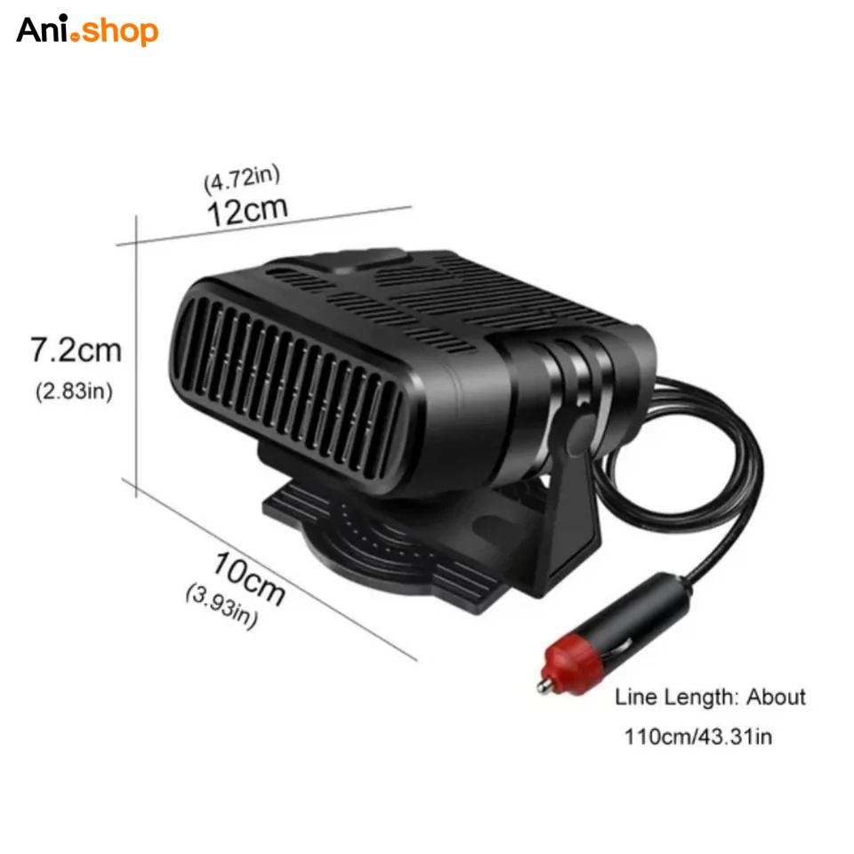 بخاری برقی خودرو و فن هیتر فندکی 2 حالته پنکه و بخاری 120وات - Image 3