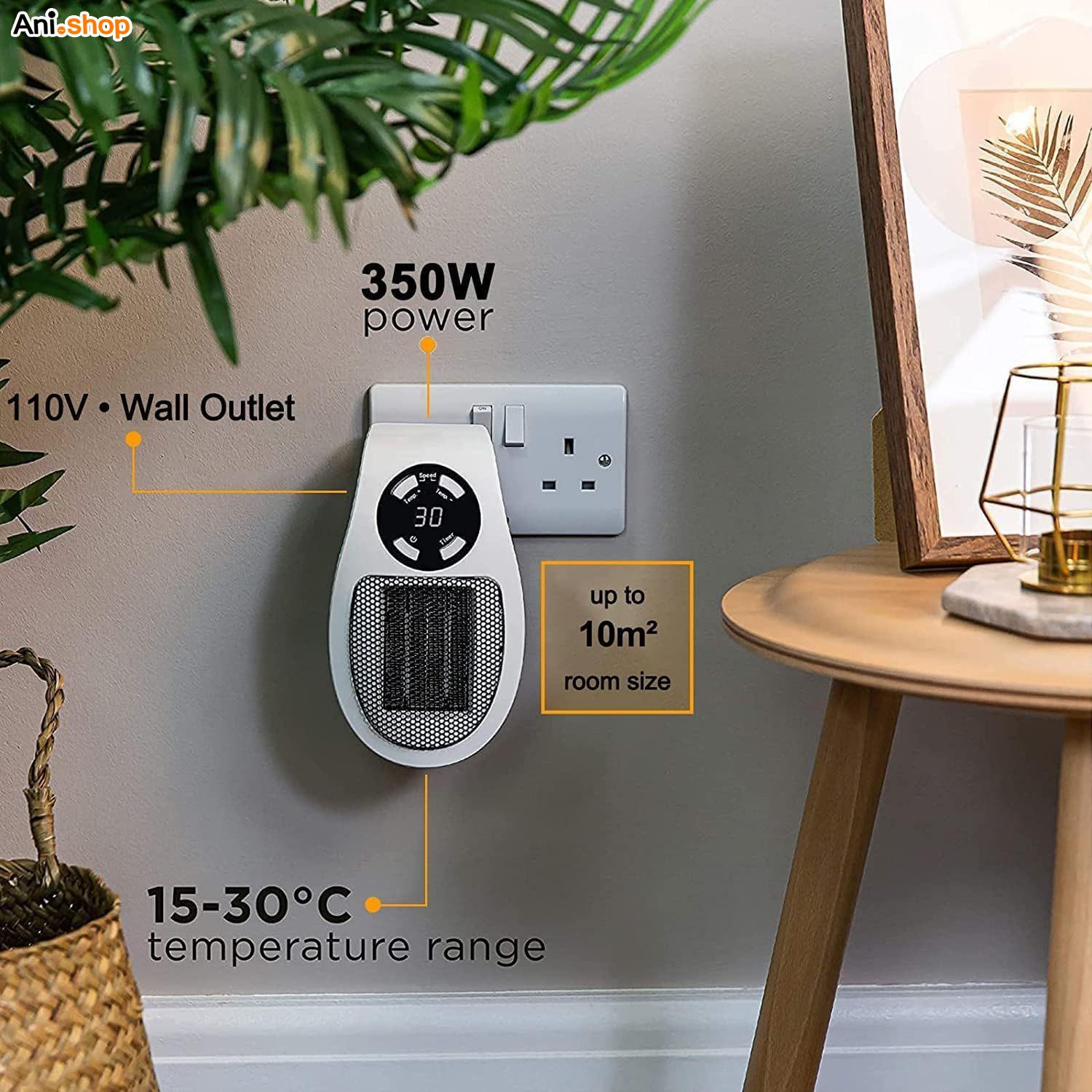 فن هیتر ریموت دار مدل دیواری تایمر دار 800W - Image 11