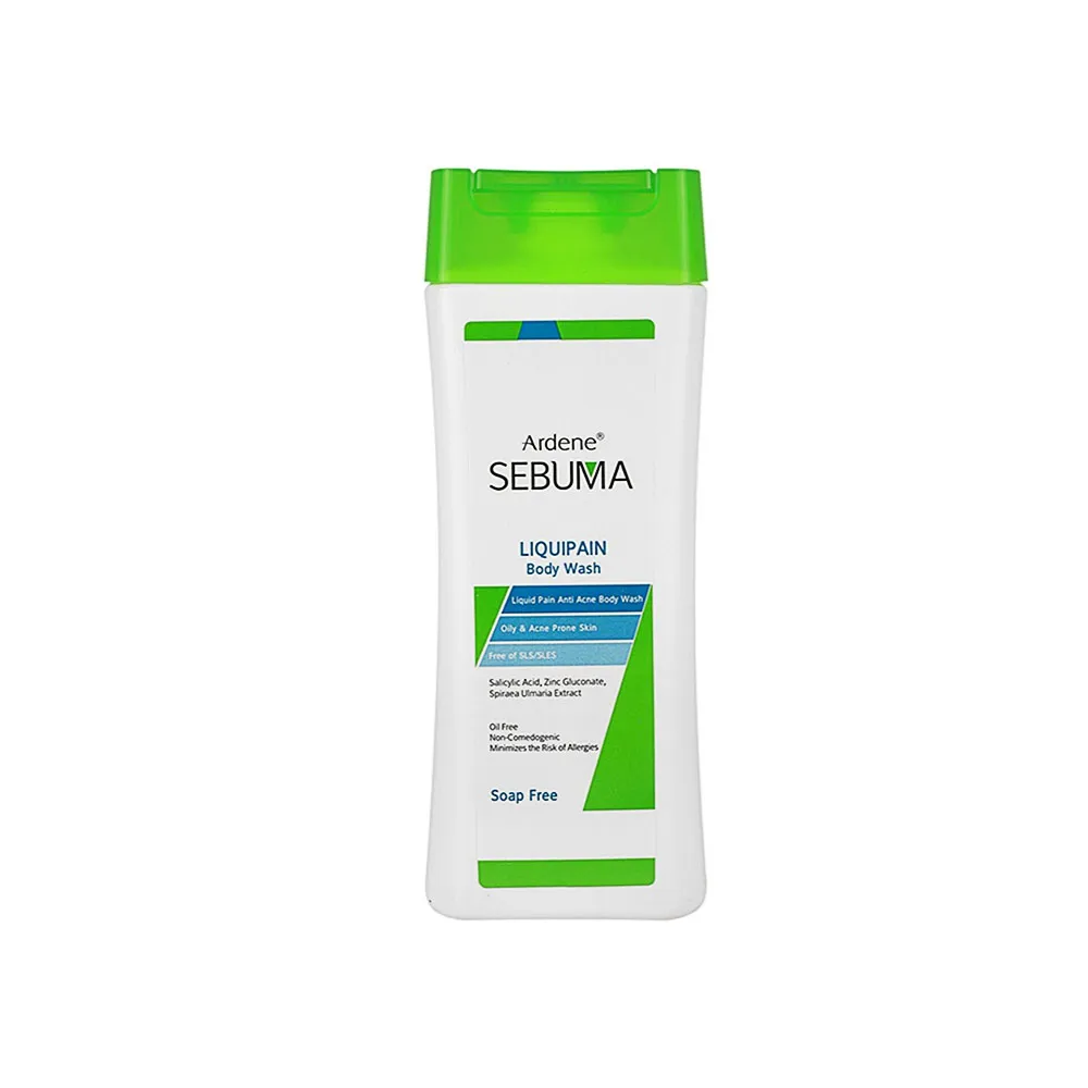 شوینده بدن غیر صابونی آردن سبوما مدل Liquipain مناسب پوست چرب و دارای آکنه 250 میلی لیتر