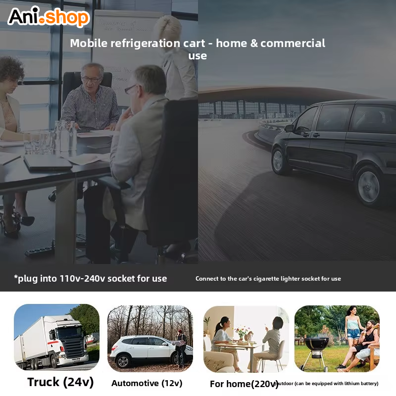 یخچال شارژی خودرو آلپیکول Alpicool با ظرفیت ۴۵ لیتر، دو محفظه مجزا با قابلیت تنظیم دمای مستقل، و عملکرد با برق DC ۱۲/۲۴ ولت + باتری - تصویر 2