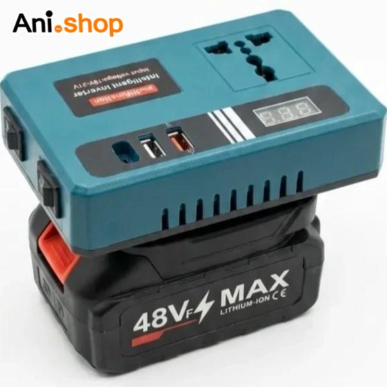 پاور استیشن همراه و اینورتر شارژی باتری دار 220 ولت به همراه خروجی تاپ C و USB فست شارژ - تصویر 3