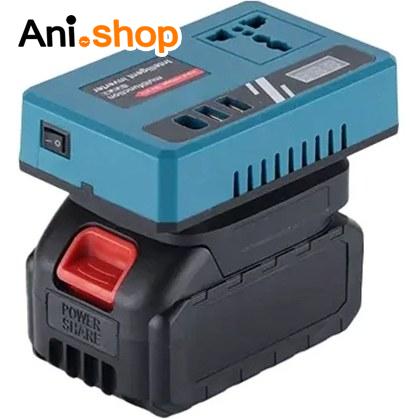 پاور استیشن همراه و اینورتر شارژی باتری دار 220 ولت به همراه خروجی تاپ C و USB فست شارژ - تصویر 2