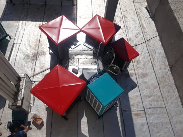 سایه بان کولر آبی گالوانیزه رنگ الکترواستاتیک - Image 6