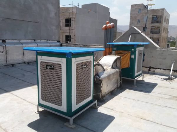 سایه بان کولر آبی گالوانیزه رنگ الکترواستاتیک - Image 3