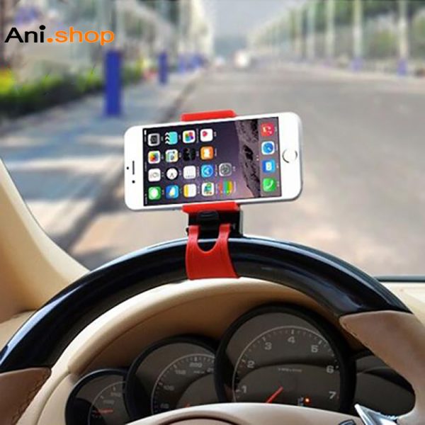 نگهدارنده موبایل روی فرمان ماشین ا Universal Car Steering Wheel Mobile Phone Socket Holder - Image 5